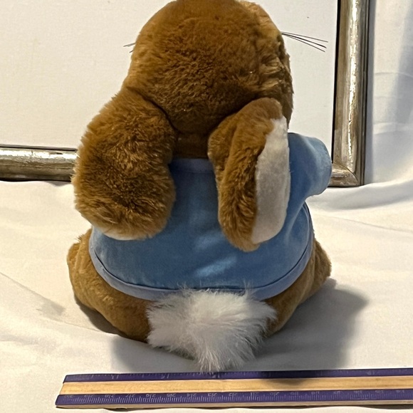 Vintage Eden Peter Rabbit  7”  Bunny Plush Toy Brown Fur Stuffed Animal Easter - Picture 2 of 8